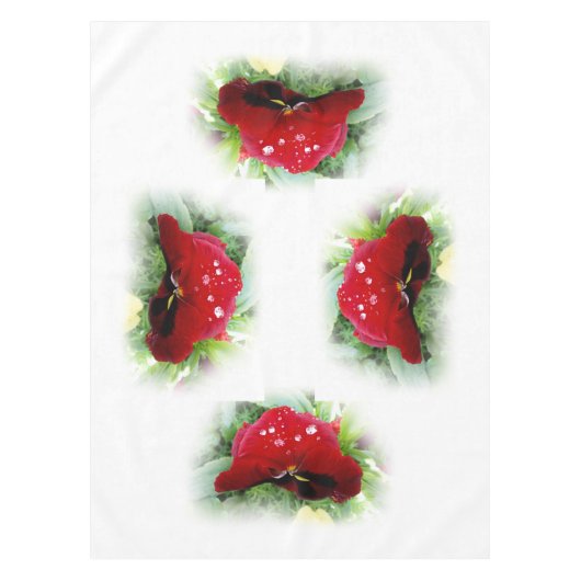 Hellrote Panik Tischdecke (Vorderseite)