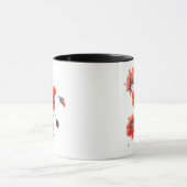 Hellrote Pfeffer, Limonadenfarbe und Aquarellfarbe Tasse (Zentrum)