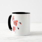 Hellrote Pfeffer, Limonadenfarbe und Aquarellfarbe Tasse (Vorderseite Links)