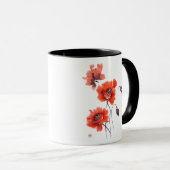 Hellrote Pfeffer, Limonadenfarbe und Aquarellfarbe Tasse (VorderseiteRechts)