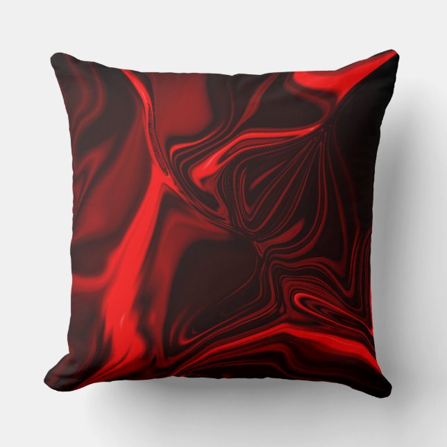 Hellrote und dunkle Kurven auf dunklem Hintergrund Kissen (Vorderseite)
