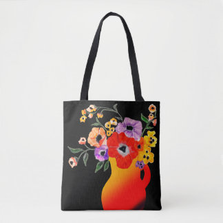 Hellrote Vase der Blume Tasche