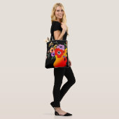 Hellrote Vase der Blume Tasche (Am Model)
