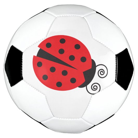 Hellroter Cartoon Ladybug Fußball (Gedreht)