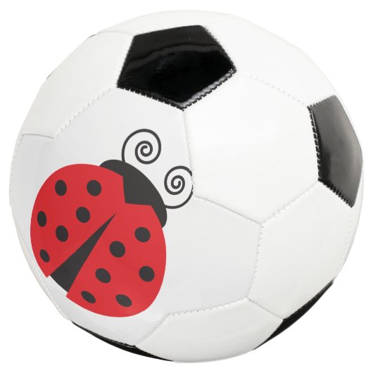 Hellroter Cartoon Ladybug Fußball (Dreiviertel)