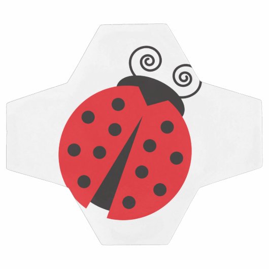 Hellroter Cartoon Ladybug Fußball (Flach)