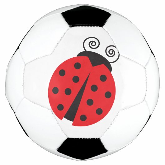 Hellroter Cartoon Ladybug Fußball (Vorderseite)