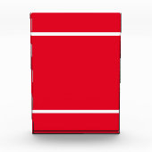 Hellroter Farbblock Oben untere Streifen weiß Fotoblock (Vorderseite)
