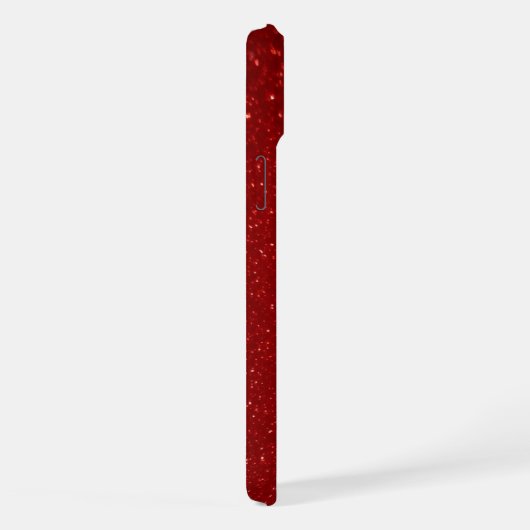 Hellroter Glitzer Textur iPhone Hülle (Rechte Seite)