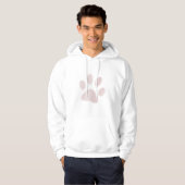 Hellroter Halbtontatzen-Druck Hoodie (Vorne ganz)