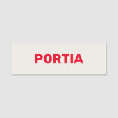 Hellroter individuelle Name schlicht grau Namensschild (Vorderseite)