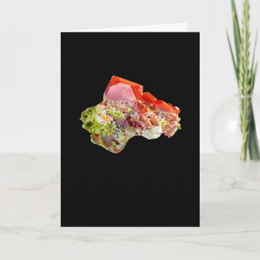 Hellroter Lustrous Wulfenite Crystal hinzufügen Te Karte (Vorderseite)