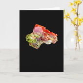 Hellroter Lustrous Wulfenite Crystal hinzufügen Te Karte (Gelbe Blume)