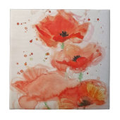 Hellroter Pfeffer Blume Fliese (Vorderseite)