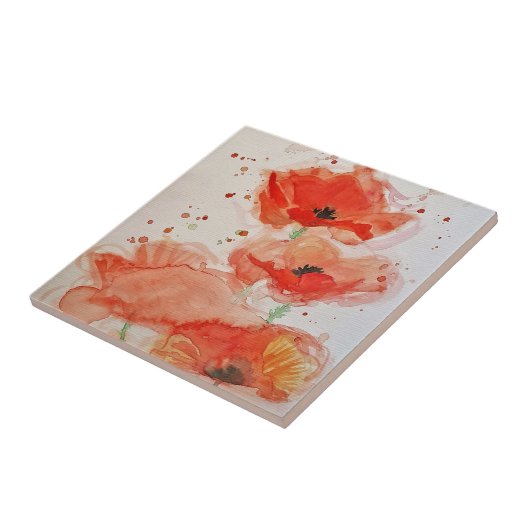 Hellroter Pfeffer Blume Fliese (Seite)