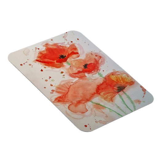 Hellroter Pfeffer Blume Magnet (Rechte Seite)