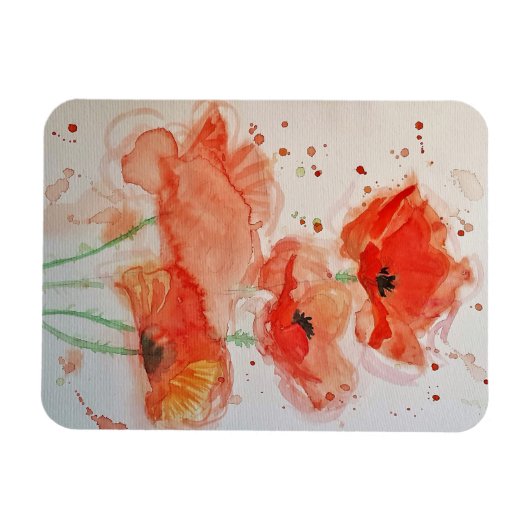 Hellroter Pfeffer Blume Magnet (Horizontal)