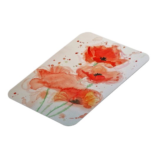 Hellroter Pfeffer Blume Magnet (Linke Seite)