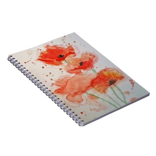 Hellroter Pfeffer Blume Notizblock (Rechte Seite)