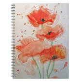 Hellroter Pfeffer Blume Notizblock (Vorderseite)