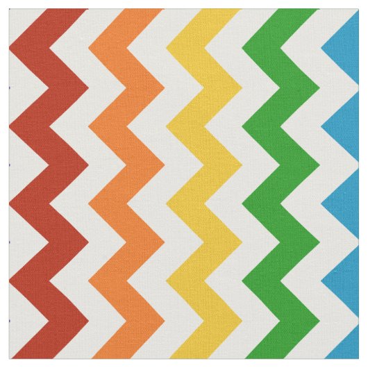 Hellroter Regenbogen-Zickzack Stoff (Nahaufnahme)