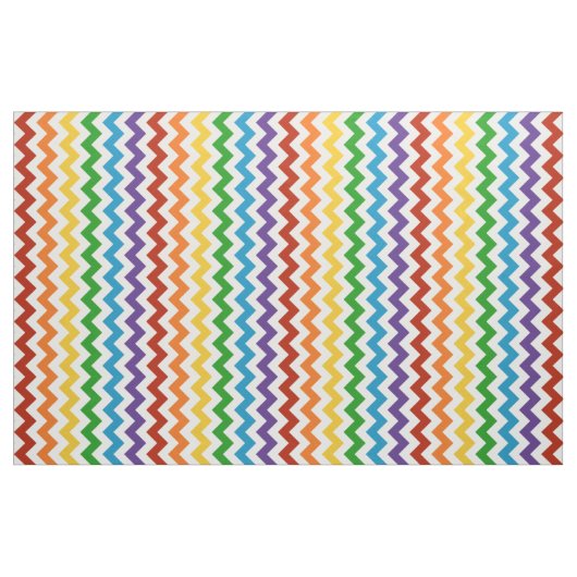 Hellroter Regenbogen-Zickzack Stoff (Fat Quarter (45,7 x 55,9 cm))