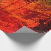 Hellroter, schmutziger, schwarzer Hintergrund. Hal Geschenkpapier (Ecke)