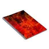 Hellroter, schmutziger, schwarzer Hintergrund. Hal Notizblock (Rechte Seite)