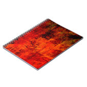 Hellroter, schmutziger, schwarzer Hintergrund. Hal Notizblock (Linke Seite)