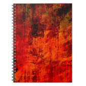 Hellroter, schmutziger, schwarzer Hintergrund. Hal Notizblock (Vorderseite)