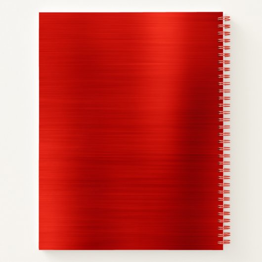 Hellroter Shimmer Ombre Foil Sketch Notizblock (Rückseite)