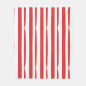 Hellroter und weißer Streifen Fleecedecke (Vorderseite)