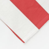 Hellroter und weißer Streifen Fleecedecke (Ecke)