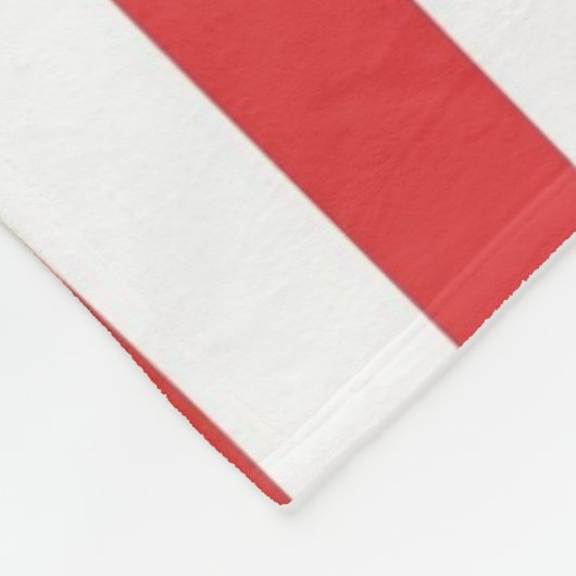 Hellroter und weißer Streifen Fleecedecke (Ecke)