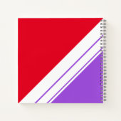 Hellroter, weißer Streifen mit feinem Text Notizblock (Rückseite)