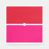 Hellrotes Candy Rosa Farbblöcke Serviette (Vorderseite)