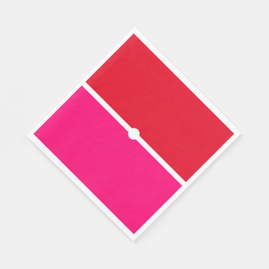 Hellrotes Candy Rosa Farbblöcke Serviette (Ecke)