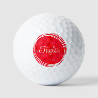 Hellrotes festliches Hohabo-Muster Weincharakter Golfball