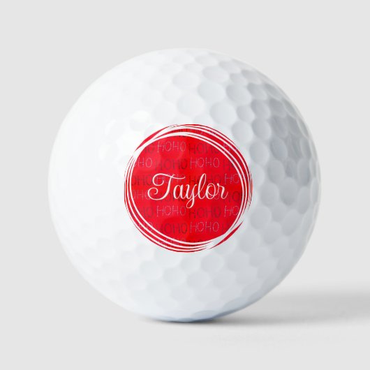 Hellrotes festliches Hohabo-Muster Weincharakter Golfball (Vorderseite)