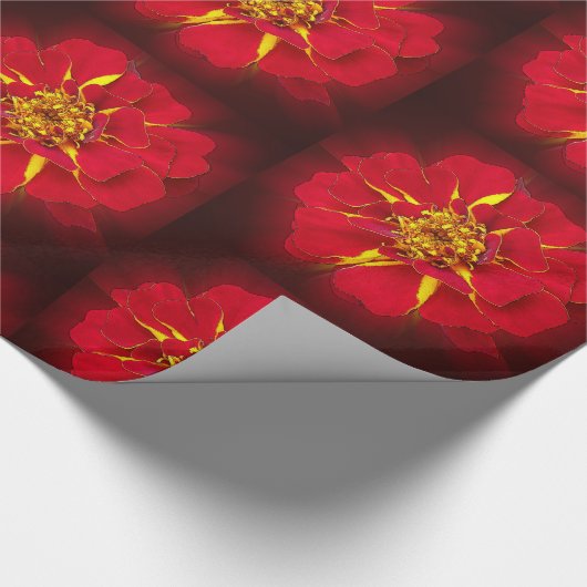 hellrotes Geländer Geschenkpapier (Ecke)