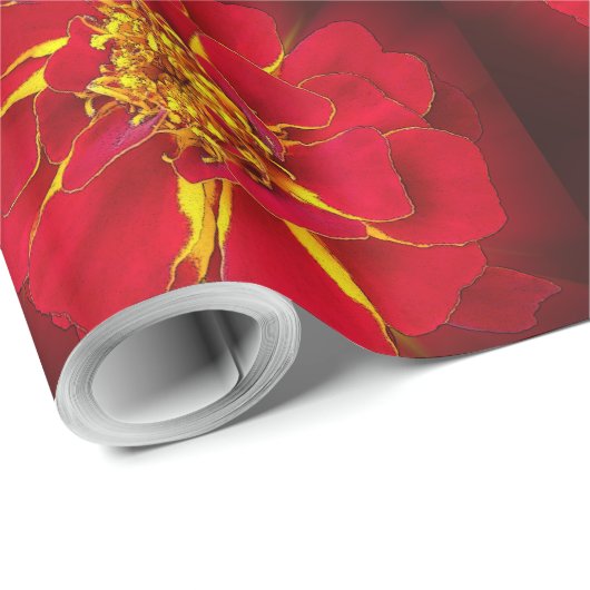 hellrotes Geländer Geschenkpapier (Rolleneckpunkt)