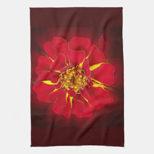 hellrotes Geländer Geschirrtuch (Vertikal)