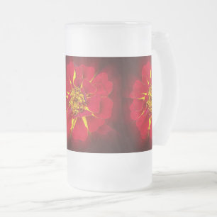 hellrotes Geländer Mattglas Bierglas