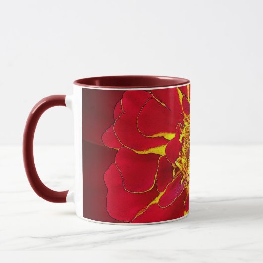 hellrotes Geländer Tasse (Links)