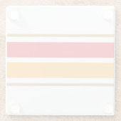 Hellrotes Gelbgelbes Racing Streifen weißer Hinter Glasuntersetzer (Rückseite)