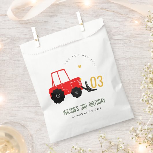 Hellrotes Gelbgrab Kinder jeden Geburtstag Geschenktütchen (Ausgeschnitten)