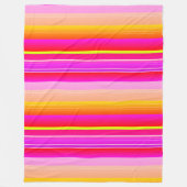 Hellrotes Gelbstreifen Fleecedecke (Vorderseite)