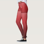 Hellrotes Gradient, Fake-Shirts, benutzerdefiniert Leggings<br><div class="desc">Hier ist eine feminine und trendige Suche nach Ihren Leggings. Die Beine der Leggings sind in einem hellen roten Farbverlauf. Die Imitate sind in verschiedenen Farbverlaufsfarben mit kontrastfarbenem Bund und unterem Rand. Sie werden das individuell anpassbare Monogramm zuerst auf der Vorderseite links, gedruckt in einer eleganten Seilschrift mit Knoten. Bitte...</div>