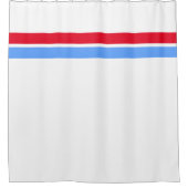 Hellrotes helles blaues Top-Racing-Streifen auf we Duschvorhang (Vorderseite)