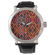 Hellrotes Orange Schwarzes Abstraktes Sci-Fi